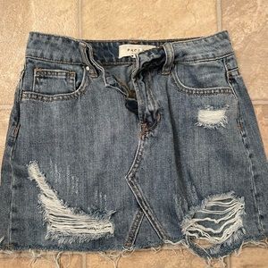 PacSun Distressed Denim Mini Skirt